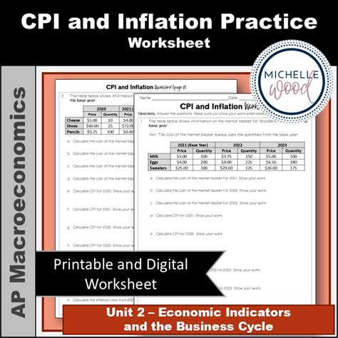 topic 19: inflation and the cpi worksheet