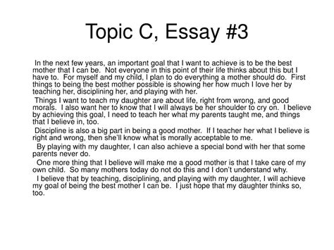 topic c essay prompt Reader