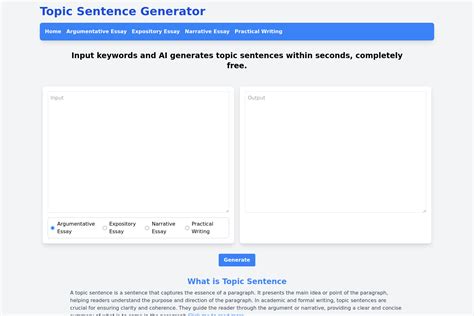 topic sentence ai generator