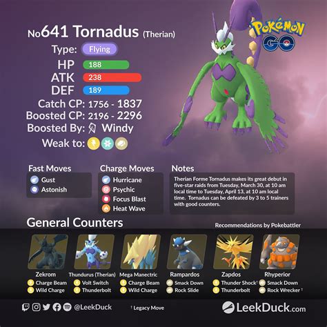 tornadus therian pokemon go