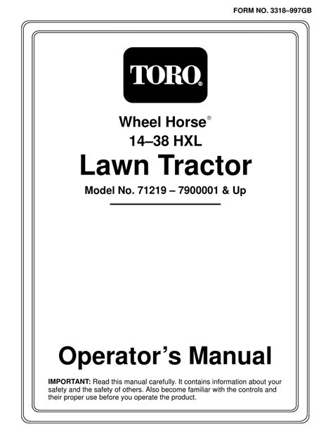 toro 16 38 hxl manual Kindle Editon