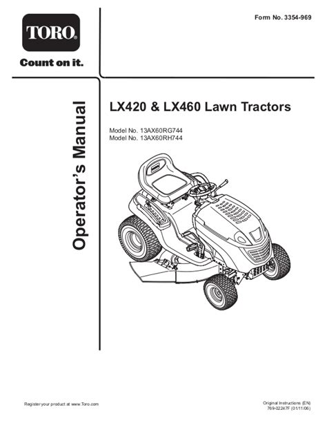 toro lx420 lx460 manual Reader