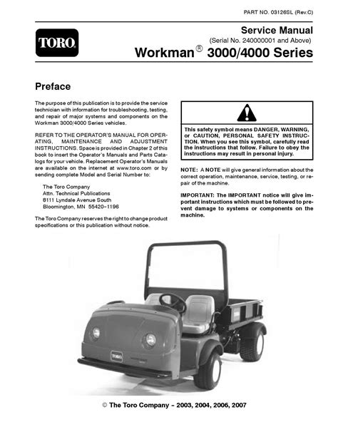 toro workman 3200 parts manual Doc