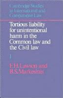 tortious liability for unintentional harm in the common law and volume 1 tortious liability for unintentional harm in the common law and volume 1 Epub