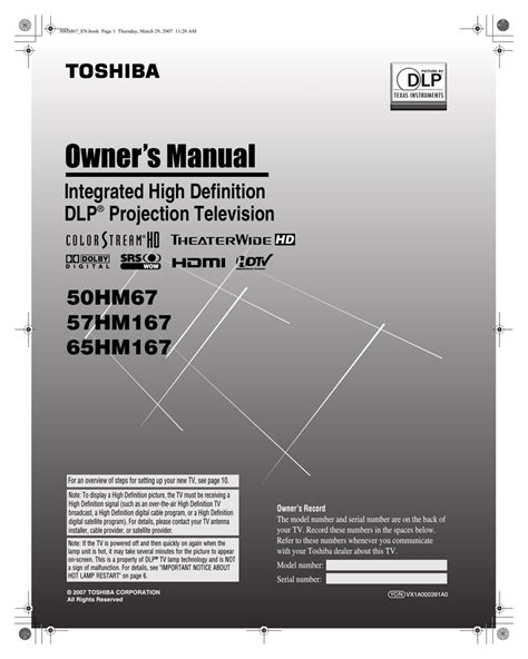 toshiba 50hm67 user manual Reader