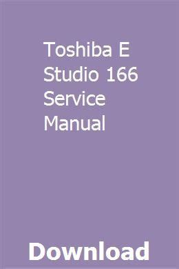 toshiba e studio 166 service handbook Reader