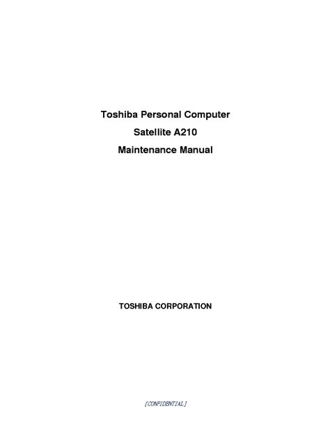 toshiba equium a210 service manual Kindle Editon