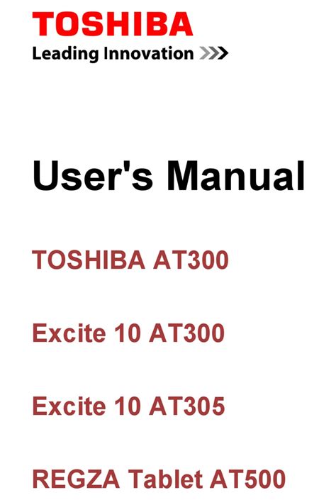 toshiba excite 10 user manual Epub