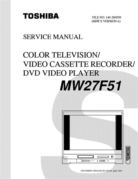 toshiba mw27f51 owners manual Doc