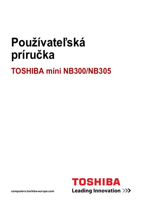 toshiba nb305 user manual Doc