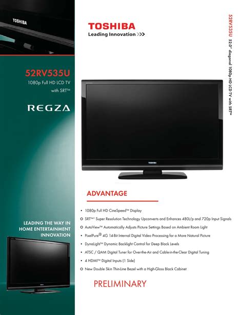 toshiba regza 52 manual PDF