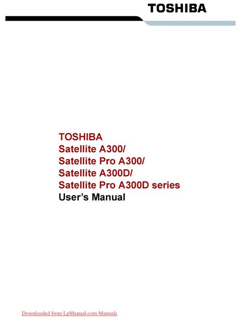 toshiba satellite a300 manual pdf PDF