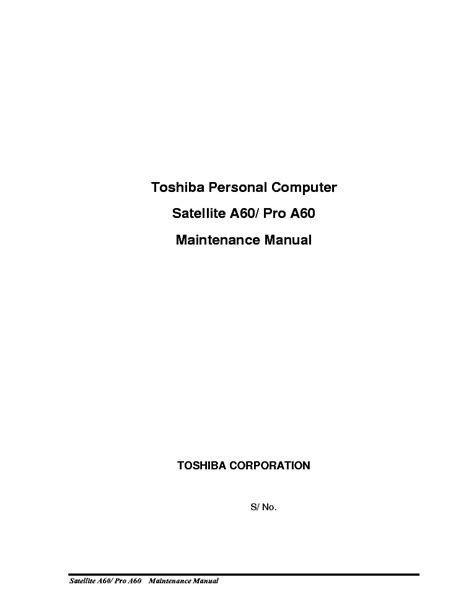 toshiba satellite pro a60 manual Doc