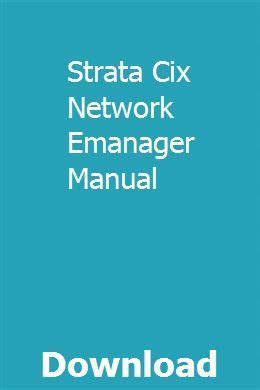 toshiba strata cix network emanager manual Kindle Editon