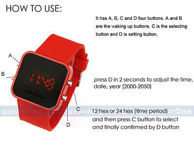 touch screen led watch user manual Reader