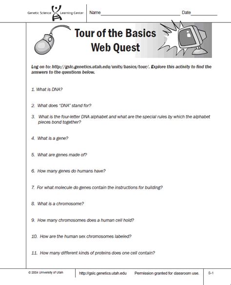 tour of the basics webquest answer key Doc