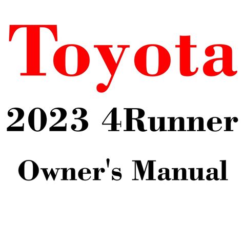 toyota 4runner user manual Doc