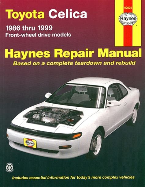 toyota celica repair manual torrent Kindle Editon