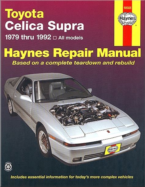 toyota celica supra 1979 1992 haynes manuals Reader