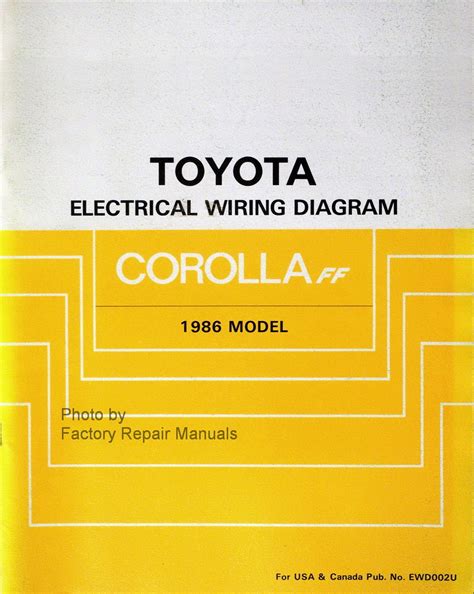 toyota corolla 1986 electrical wiring diagram Kindle Editon