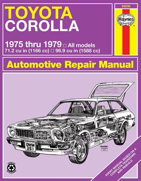 toyota corolla haynes repair manual covering all models Ebook Kindle Editon