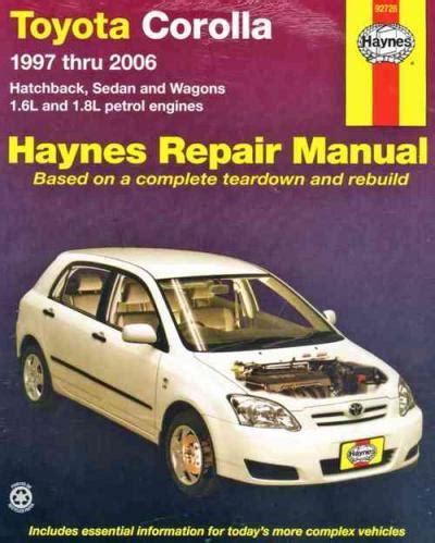 toyota corolla prizm haynes repair manual Ebook Kindle Editon