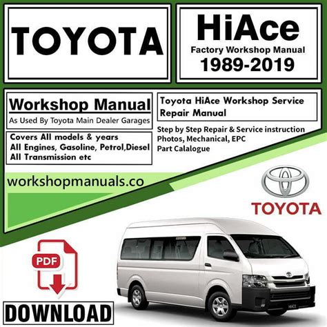 toyota hiace service repair manuals free download Doc