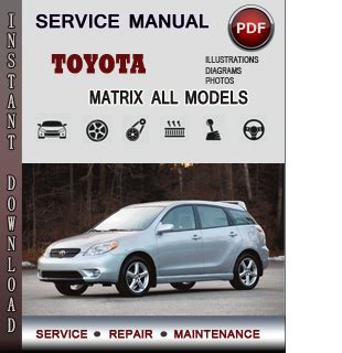 toyota matrix shop manual Kindle Editon