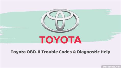 toyota obd ii codes Epub