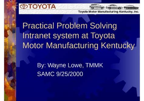 toyota problem solving ppt Kindle Editon