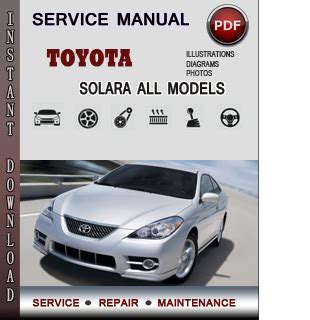 toyota solara maintenance manual Kindle Editon