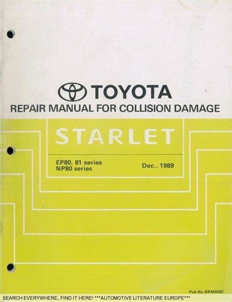 toyota starlet manual repair Kindle Editon