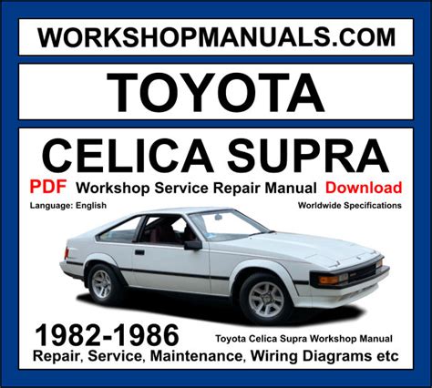 toyota supra 1986 owner manual PDF