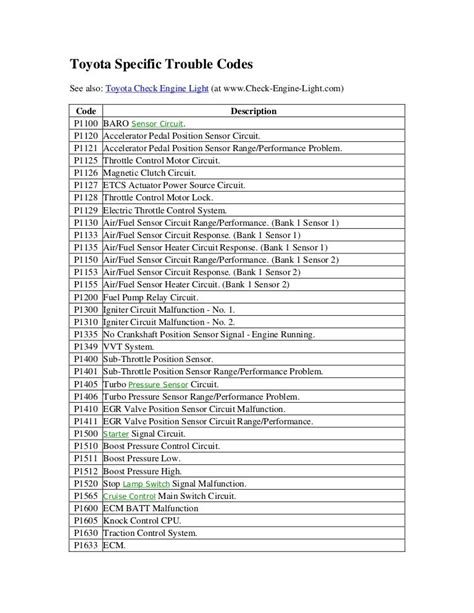 toyota trouble codes problems Reader