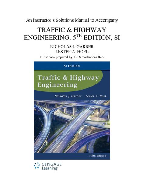 traffic and highway engineering solution manual pdf Epub