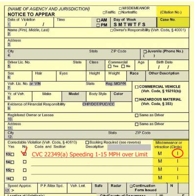 traffic ticket information california