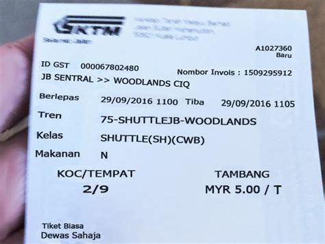 train ticket from jb to singapore