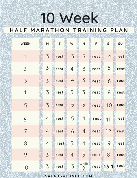 training for a half marathon schedule in 8 weeks