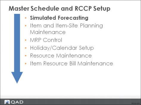 training guide master scheduling and rccp Epub