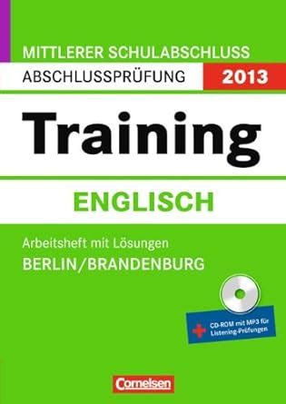 training mittlerer schulabschluss berlin englisch Epub