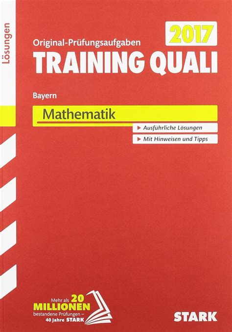 training quali bayern mathematik l sungsheft PDF