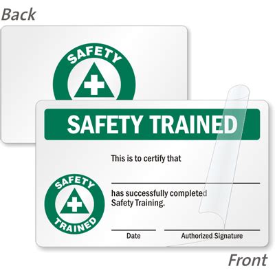 training safety wallet cards template Reader