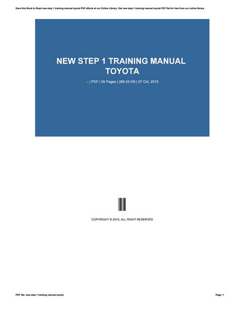 training-manual-toyota Ebook Doc