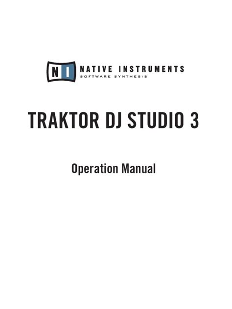 traktor 3 manual pdf PDF