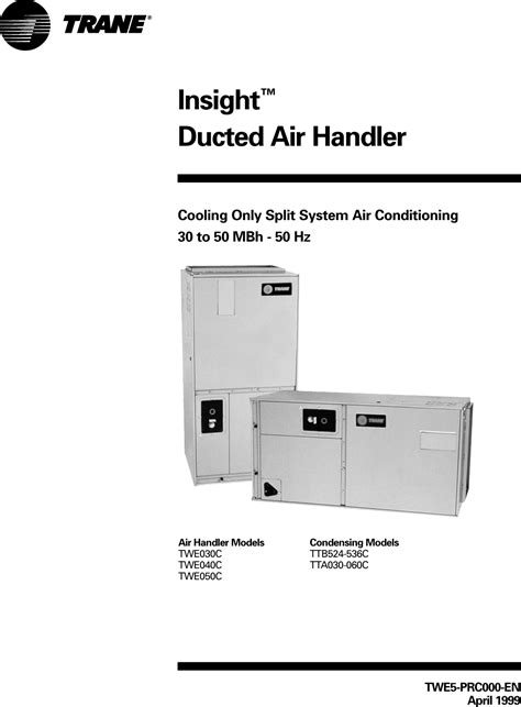 trane air handler parts manual Doc