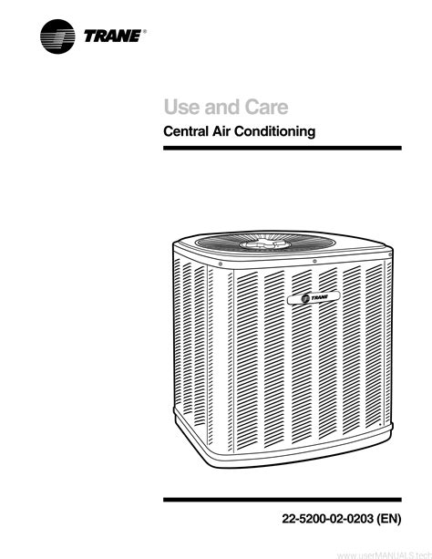 trane model 2twr3036a1000aa owners manual PDF