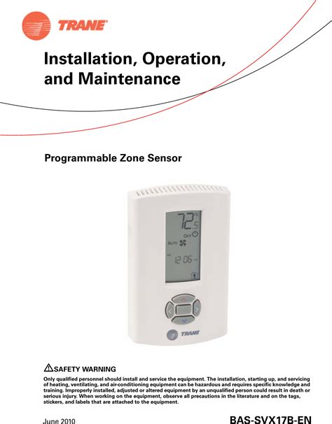 trane thermostat instruction manual PDF