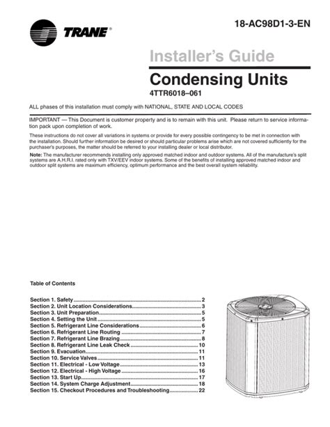 trane xr 11 service manual PDF