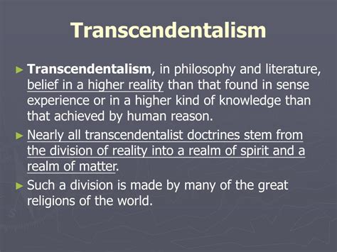 transcendentalism apush definition