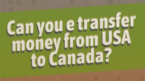 transfer funds from usa to canada